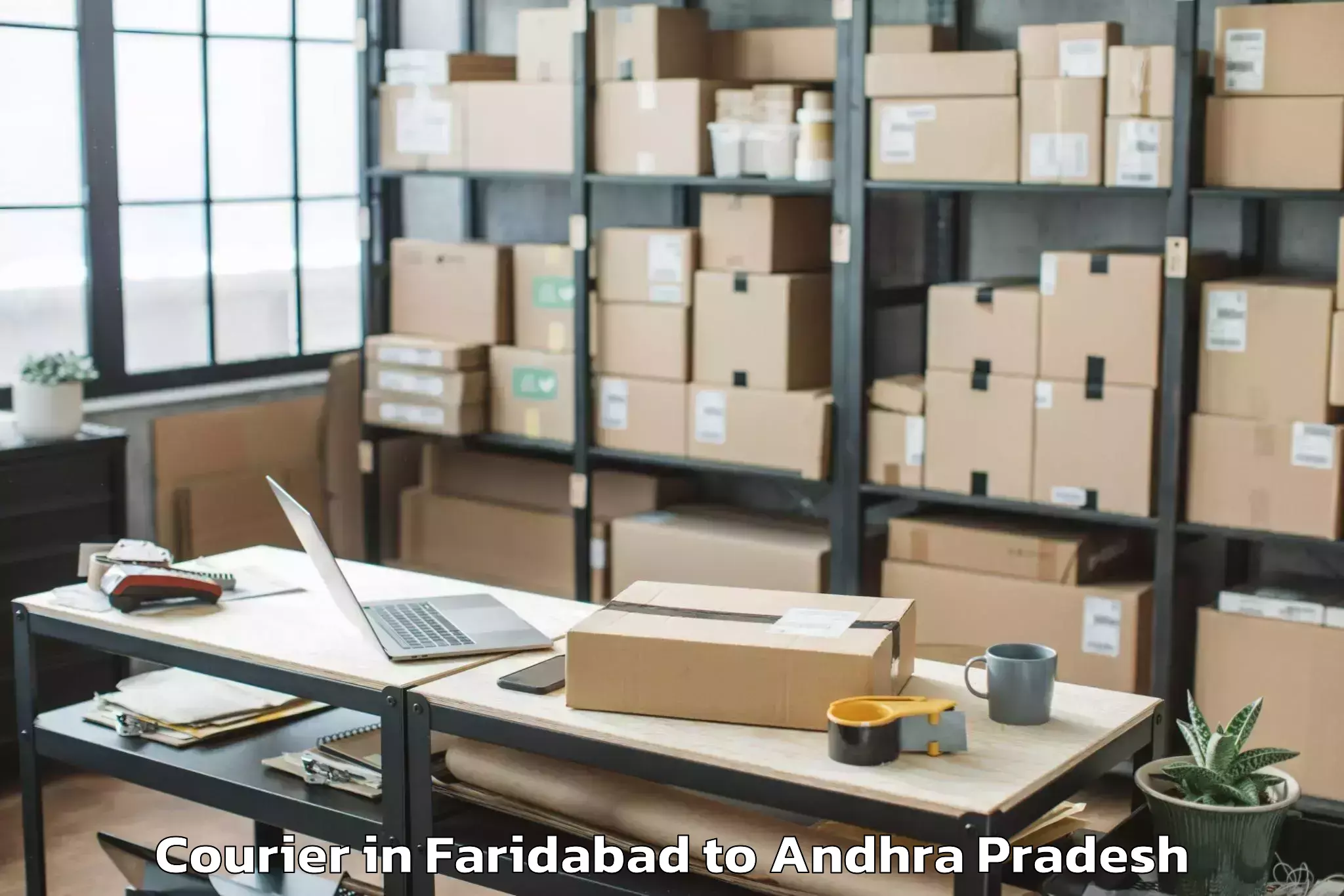 Easy Faridabad to Akasahebpet Courier Booking